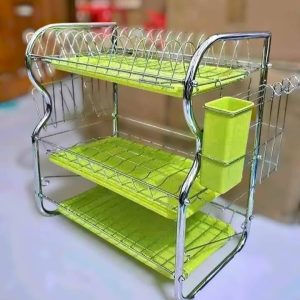 3 Layer Dish Drainer Rack Stainless Steel