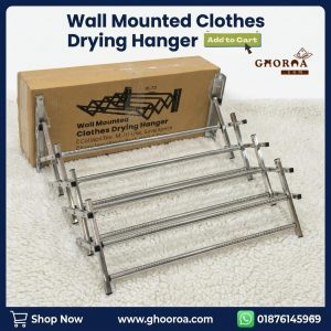 Wall Mounted Foldable Clothes Drying Rack – Stainless Steel Expandable Hanger