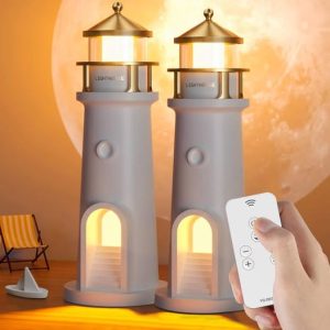 Moon lamp lighthouse with remote
