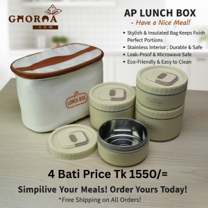 🥡 AP Lunch Box 4 Box – Multi Compartment Lunch Box